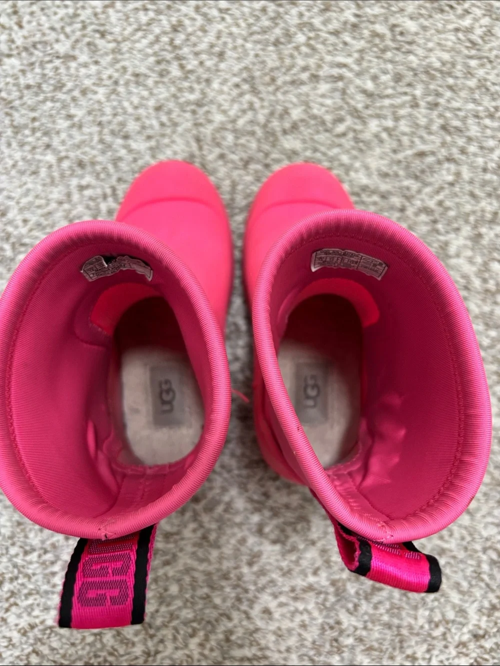 UGG pink rubber neoprene boots 13